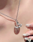 3D Saturn Necklace