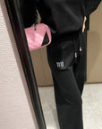 Rhinestone AW Logo Thick Knit Set
