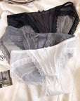 French Light Luxury Ice Silk Pleated Gauze Panties  (Pack of 2)