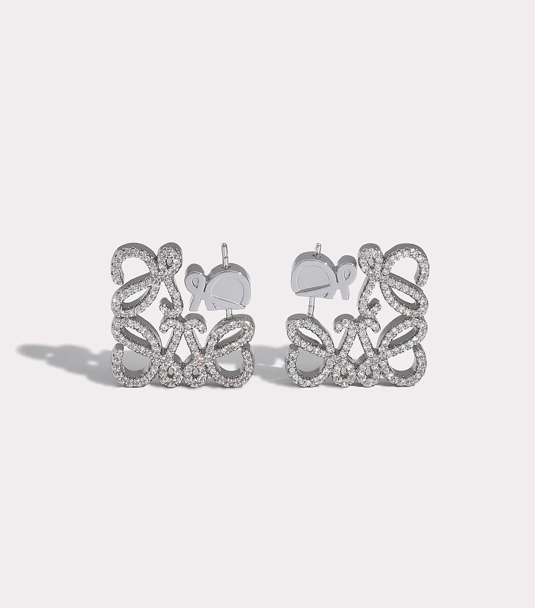 Fully Bejeweled Hollow Luxe Stud Earrings