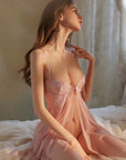 Steel Support Thin Gauze Sexy Nightgown