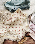 Vintage Cotton Lace Trim Low Waist Underwear(2 in 1 Set)