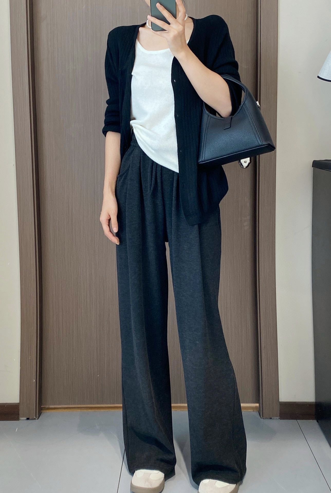 Cozy High-Waisted Wide-Leg Pants