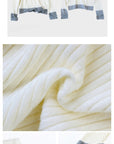 Color-Block Sleeve Ribbed Knit Top