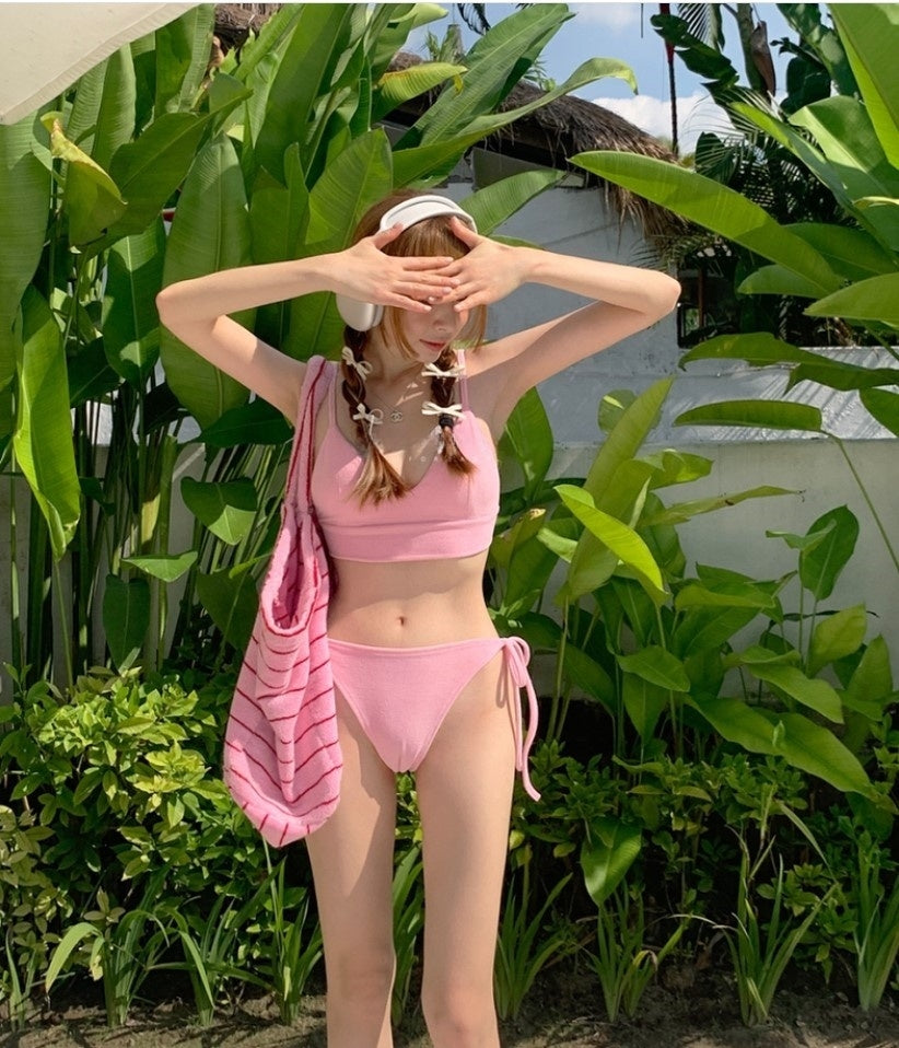 Korean Macron Cherry Blossom Pink Bikini