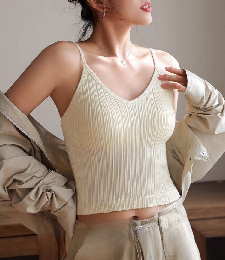 Textured High Elastic With Coaster Camisole