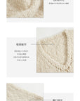 Vintage V-Neck Wool Knitted Hollow-Out Sweater