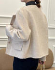 Oatmeal Double-sided Woolen Chanel-style Jacket