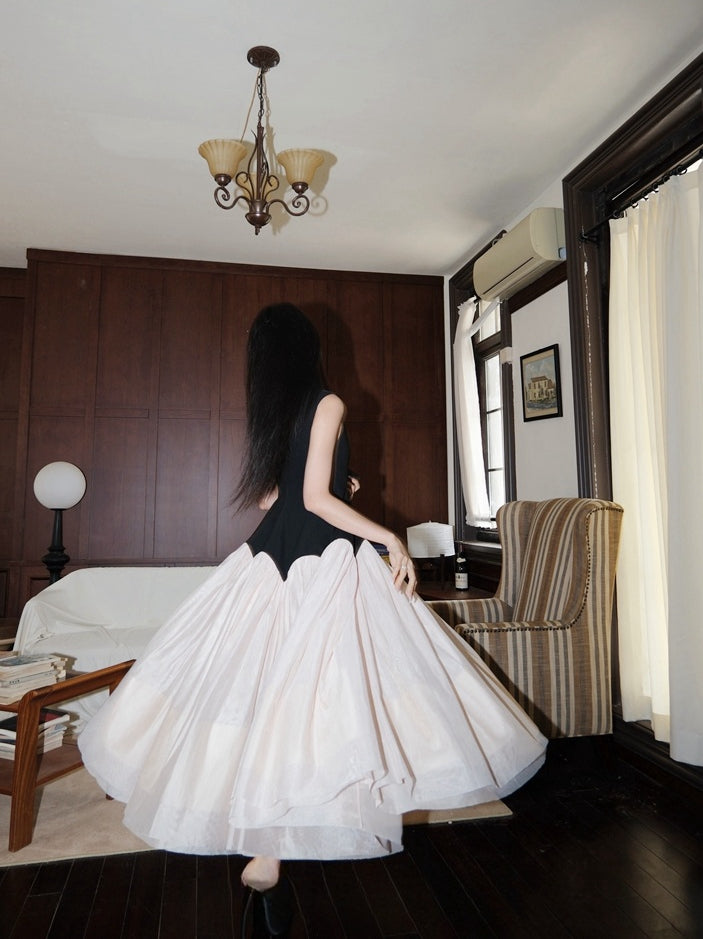Luxury French Vintage-Style Tulle Dress