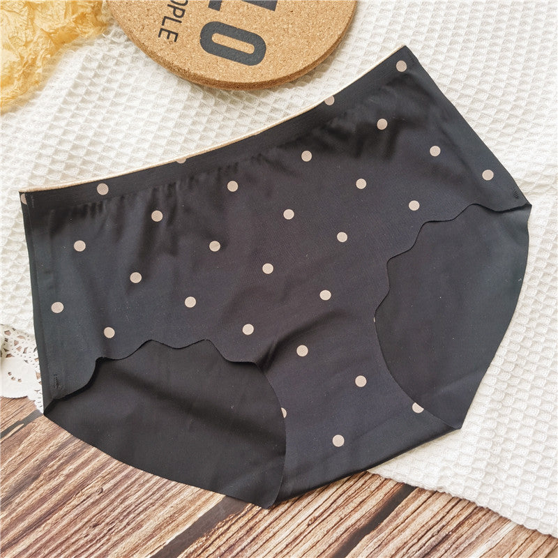 Retro Style Ice Silk Traceless Mid-Waist Panties (2PCS Pack)