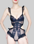 Sensual Lace Backless Bodysuit