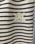 Striped Fleece-Lined Wide-Leg Pants