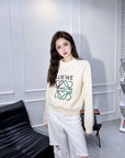 3D Embroidered Raised Logo Fleece-lined Sweatshirt