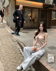 Must-Have Pants! Baby Blue Straight-Leg Floor-Length Jeans
