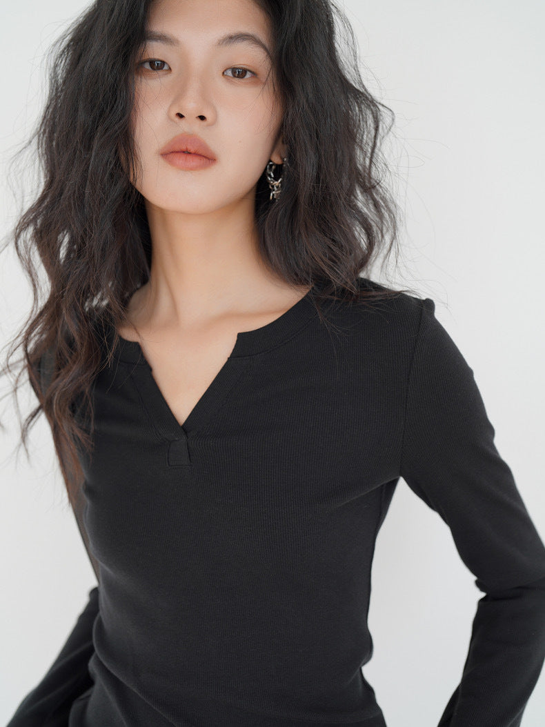 Korean AMTN Upgraded V-Neck Fleece-Lined Base Layer