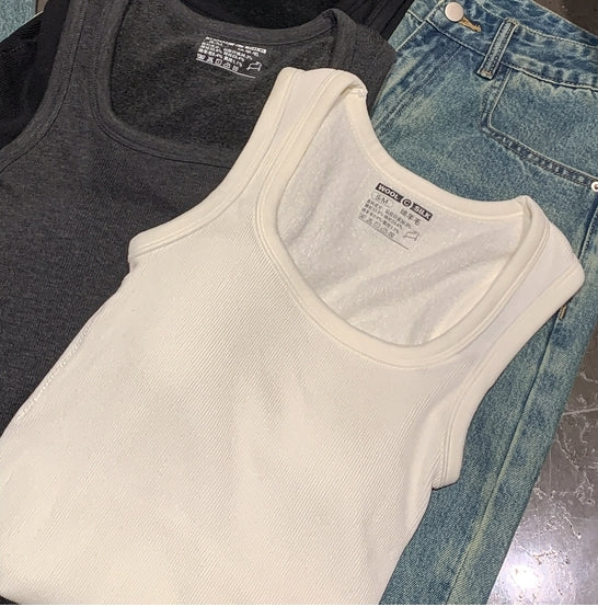 Thermal Fleece-Lined Padded Sleeveless Tank