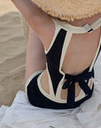 Backless One-Piece Swimsuit in Instagram Style