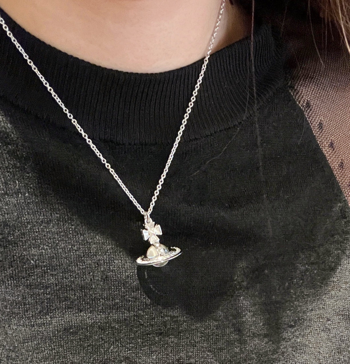 3D Saturn Necklace