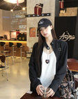 Sweet & Cool Girl Style Stand Collar Jacket