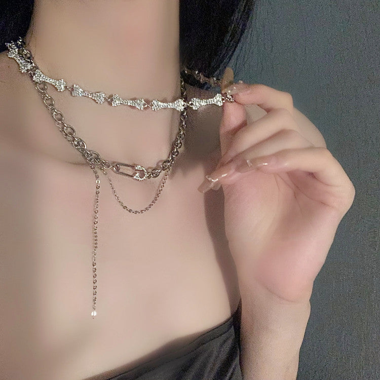 Luxury Double-layered Spicy Girl Collarbone necklace