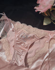 Light Luxury Rhinestone Lace up Satin Low Waist Panties (Pack of 2)