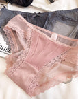 French Light Luxury Ice Silk Pleated Gauze Panties  (Pack of 2)