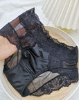 French High-Waisted Lace Pure Cotton File Antibacterial Panties (Pack of 2)