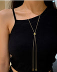 Long Gold Tassel Necklace