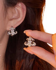 Rhinestone 3D Anchor Stud Earrings