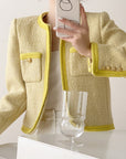 Woven Tweed Short Breezy Jacket