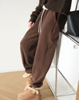 One-piece sherpa-lined jogger sweatpants
