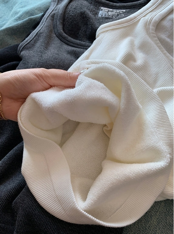 Thermal Fleece-Lined Padded Sleeveless Tank