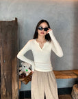 Korean AMTN Upgraded V-Neck Fleece-Lined Base Layer