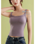 Vintage Square Neck Built-in Cup Camisole