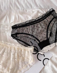 Vintage Polka Dot Ice Silk Mesh Underwear (2 Pairs)