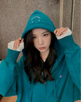 Gawk Embroidered Smiley Face Hoodie