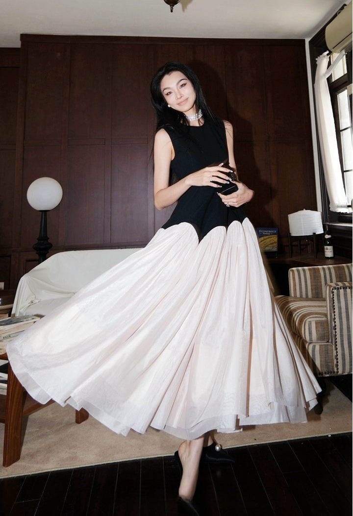 Luxury French Vintage-Style Tulle Dress