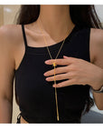 Long Gold Tassel Necklace