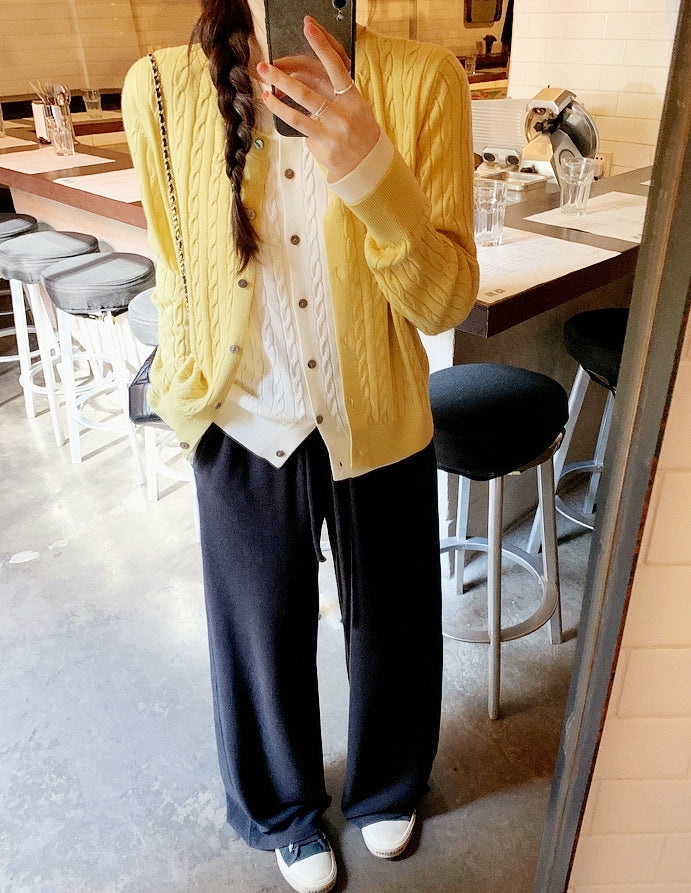 Cozy High-Waisted Wide-Leg Pants