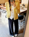 Cozy High-Waisted Wide-Leg Pants