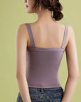 Vintage Square Neck Built-in Cup Camisole