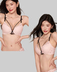 3D Push-Up Lace Wireless Bra Set