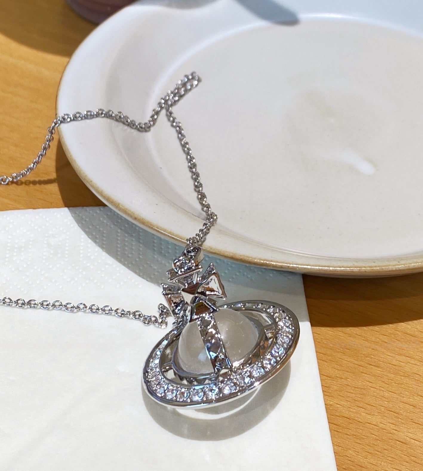3D Saturn Necklace