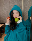 Gawk Embroidered Smiley Face Hoodie