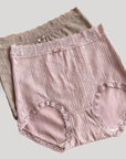 Japan Gun Two-Piece High-Waisted Lace Panties with Mulberry Silk Gusset