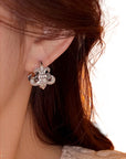 Rhinestone 3D Anchor Stud Earrings