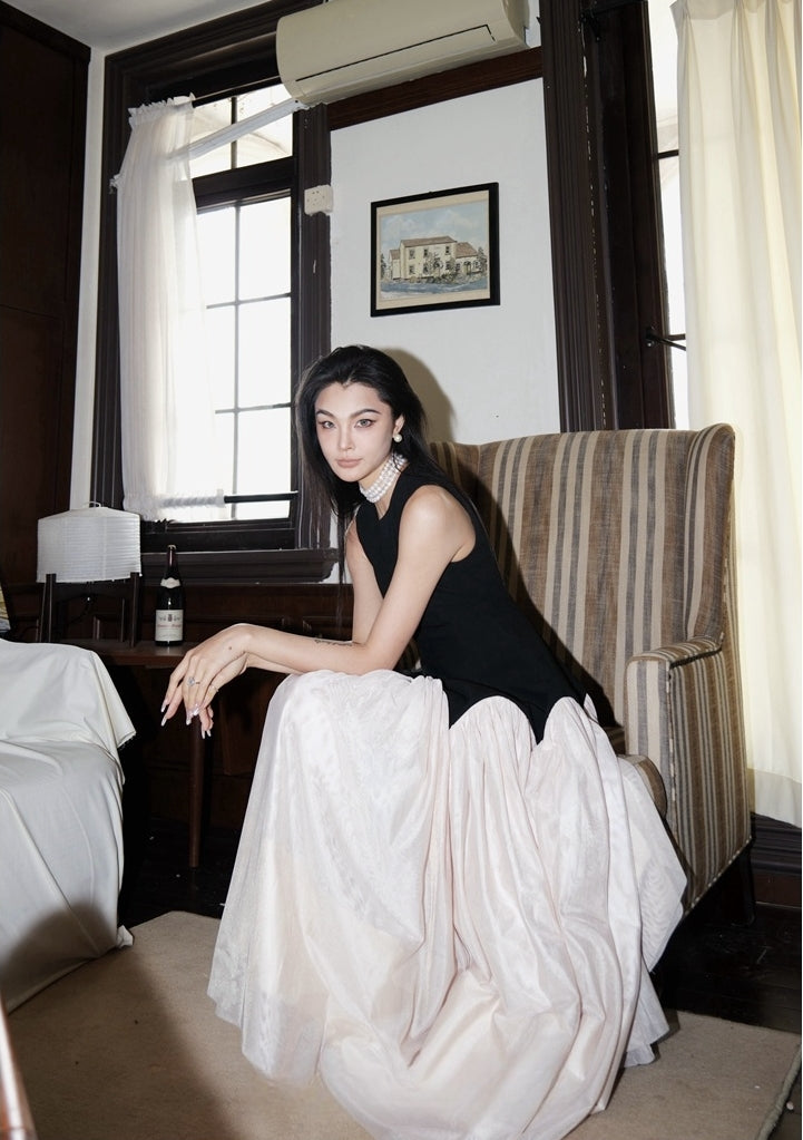 Luxury French Vintage-Style Tulle Dress