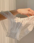 French Light Luxury Ice Silk Pleated Gauze Panties  (Pack of 2)