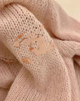 Gentle Pink Alpaca Wool Knit Cardigan