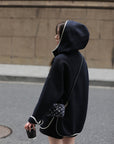 Hooded Color-Block Half-Zip Sweatshirt